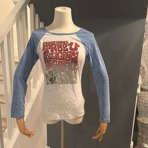 True Religion Long Sleeve Raglan Style. Faux Rhinestone Embellishment